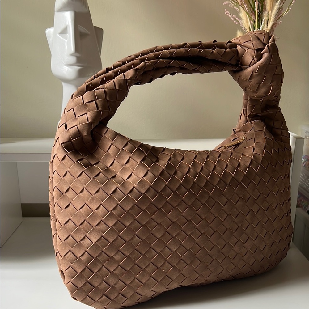 Urban Expressions Brown Woven Hobo Bag